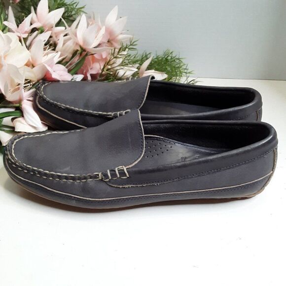 Allen Edmonds Interstate Men\'s size 9D Grey Leather Loafer Shoes main image 7